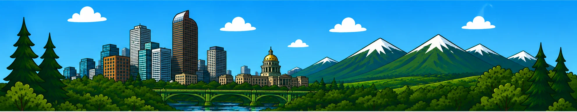 Denver skyline illustration
