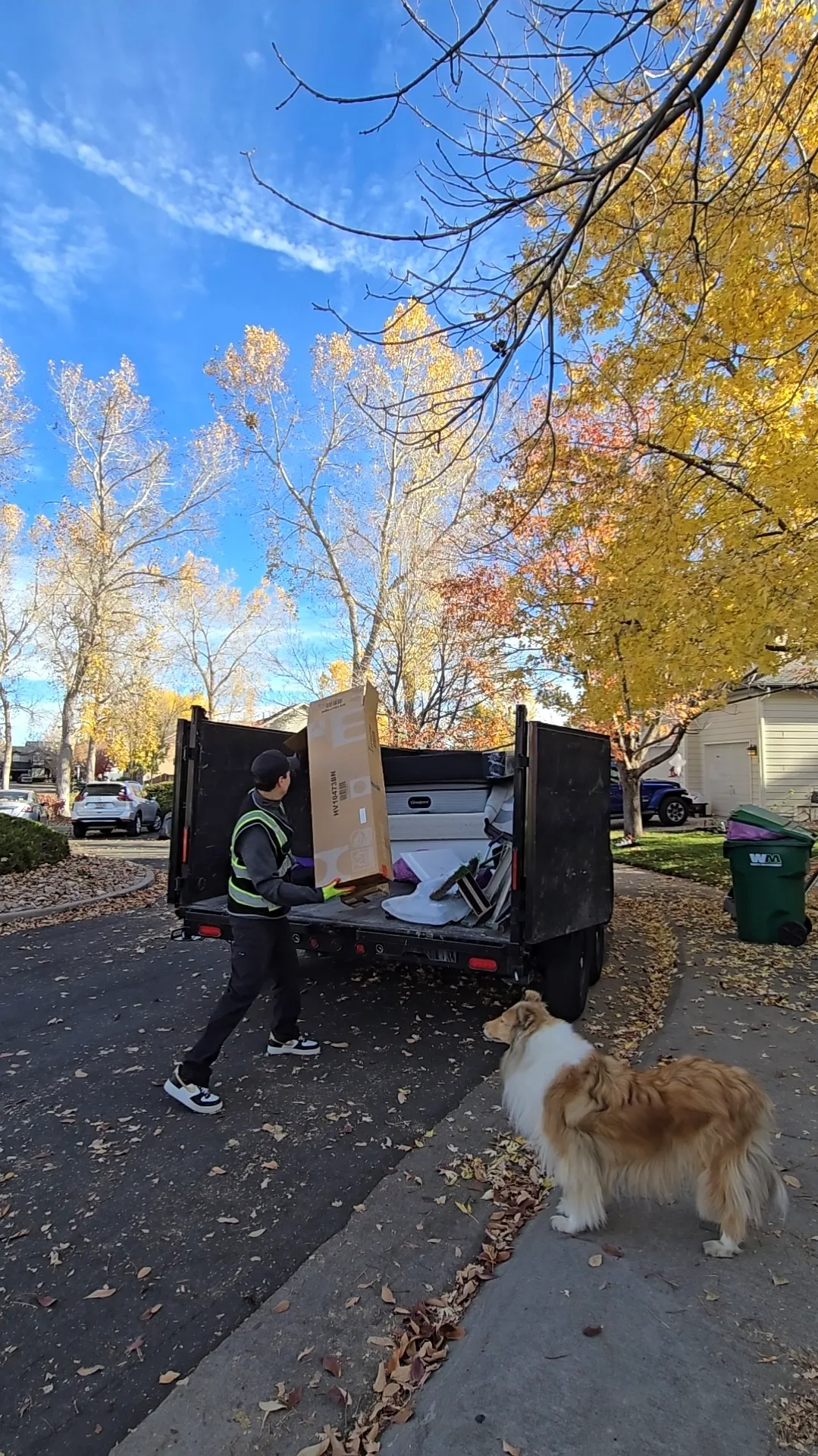 Mile High Junk Removal trailer loaded with a full load in Denver